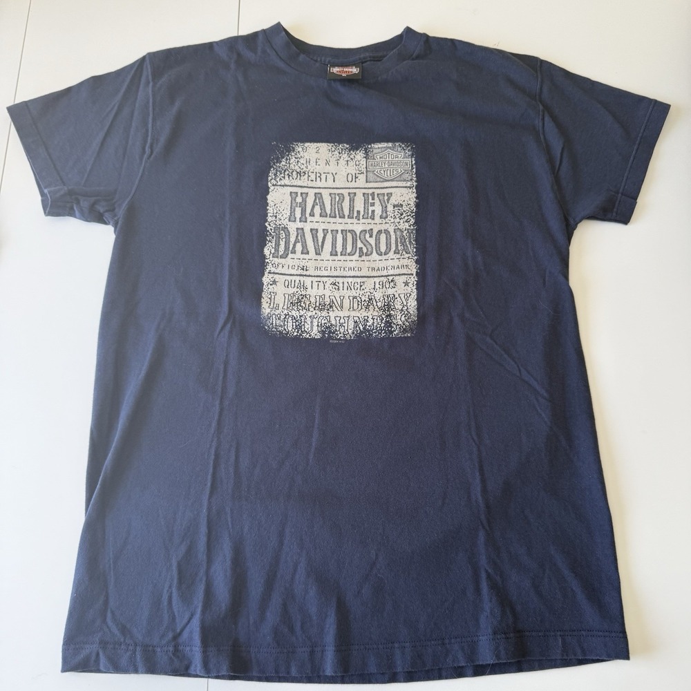 Harley-Davidson Fort Myers Florida Navy Blue T Shirt‎ Size XL